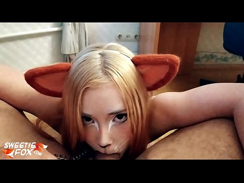 ❤️ Кіцуне ковтає член і кончить в рот ️❌ Російське порно у нас ❌❤